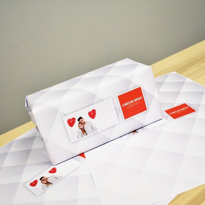 Carta da regalo personalizzata con una foto e un testo