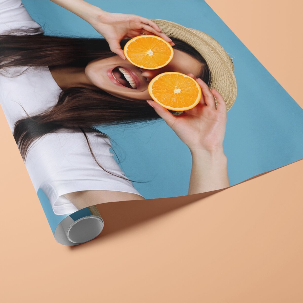 Personalised gift wrapping paper with a photo