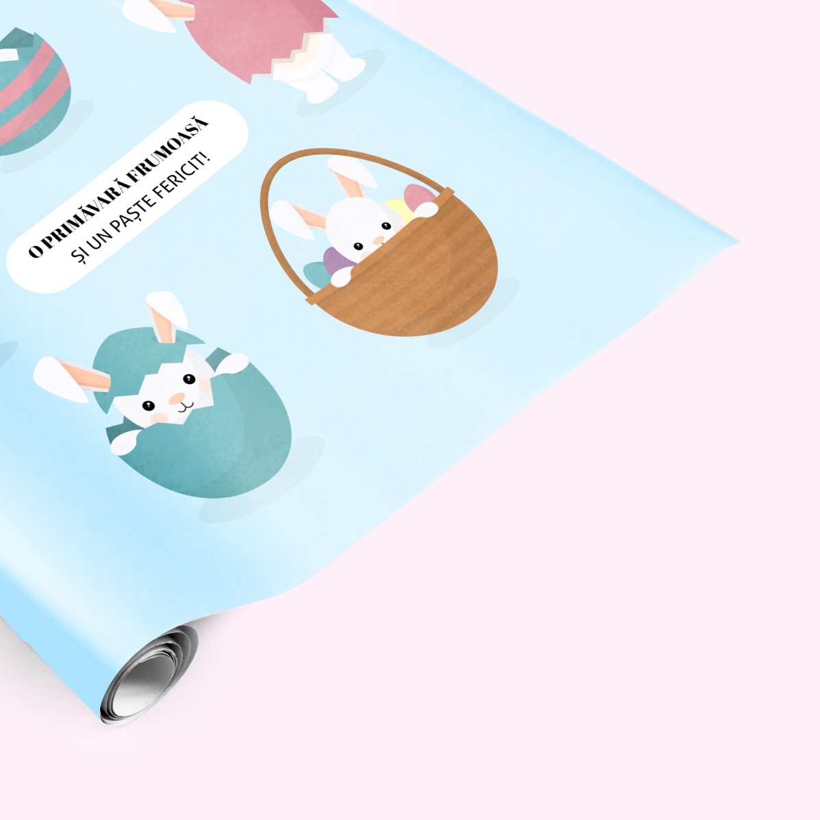 Personalised gift wrapping paper with text - Bunnies