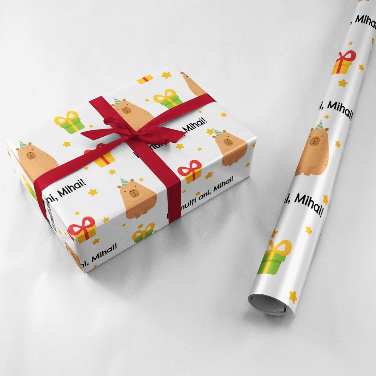 Carta da regalo personalizzata con testo - Capibara di compleanno