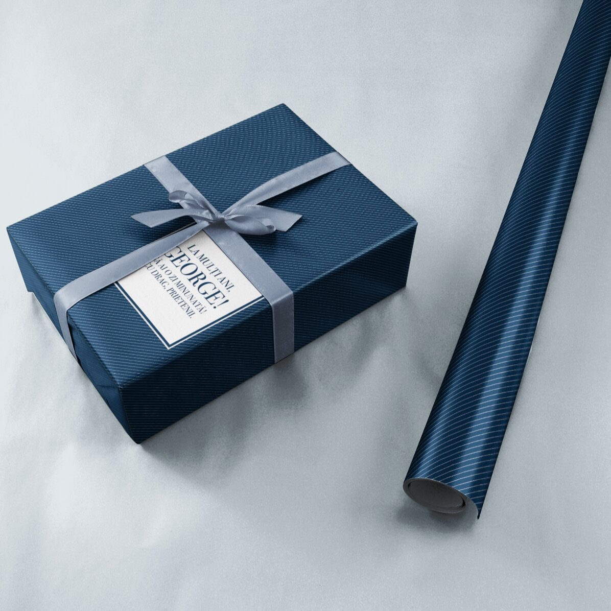 Carta da regalo personalizzata con testo - Blu scuro