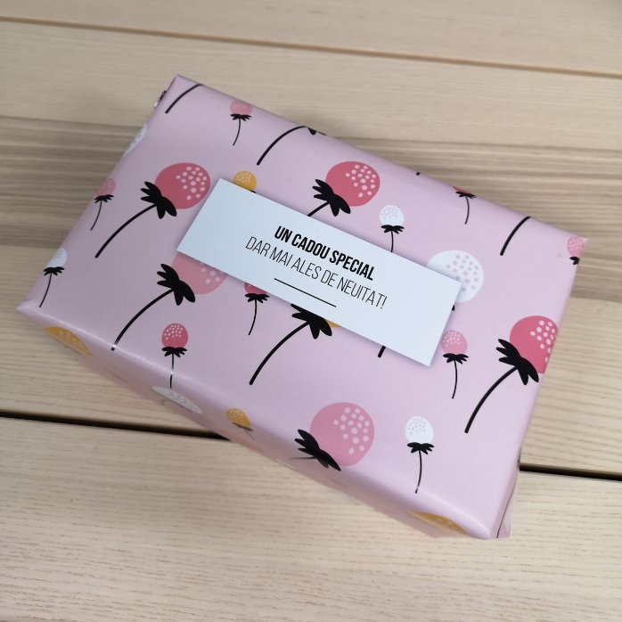 Personalised gift wrapping paper with text - Pink Autumn