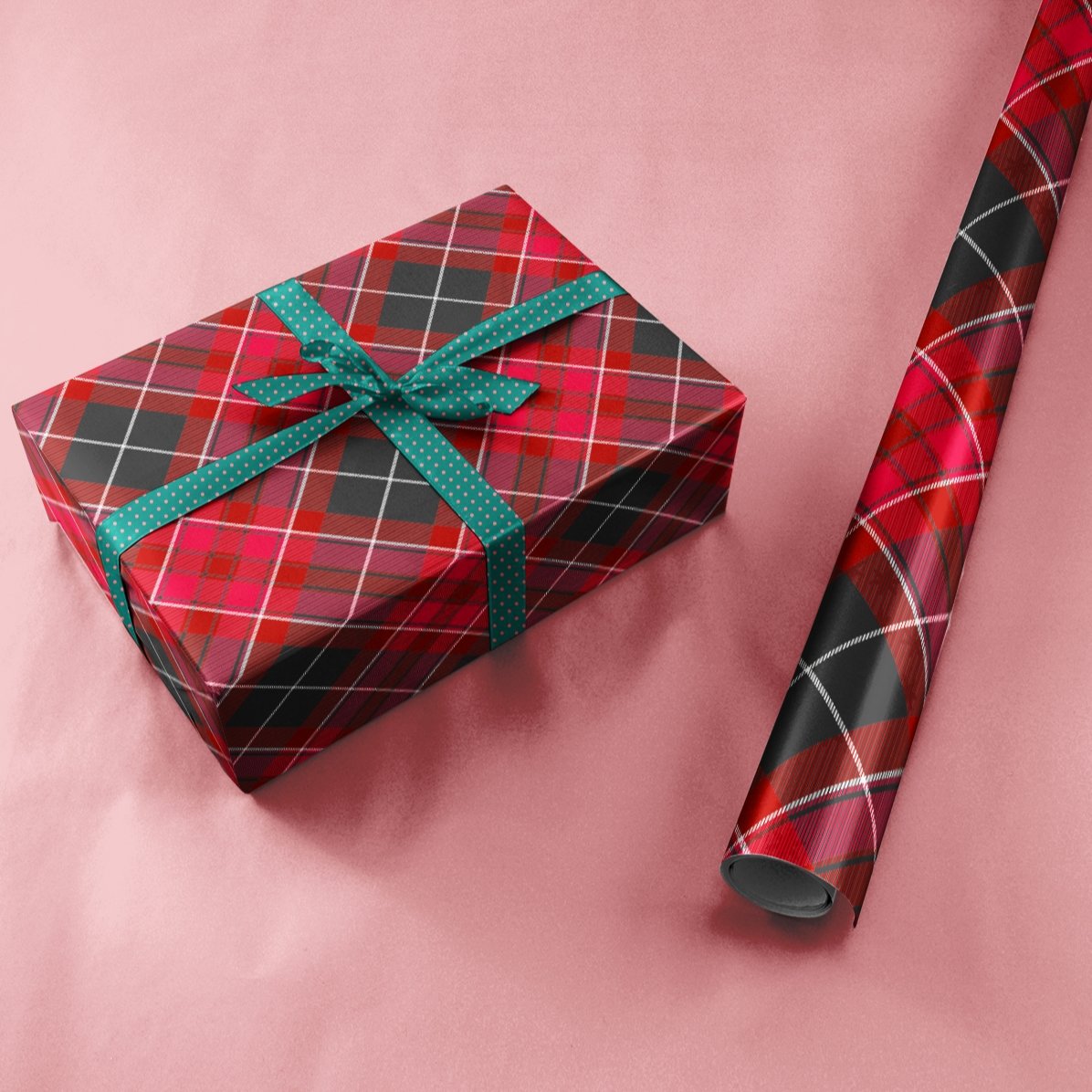 Carta da regalo personalizzata con testo incorniciato - Tartan
