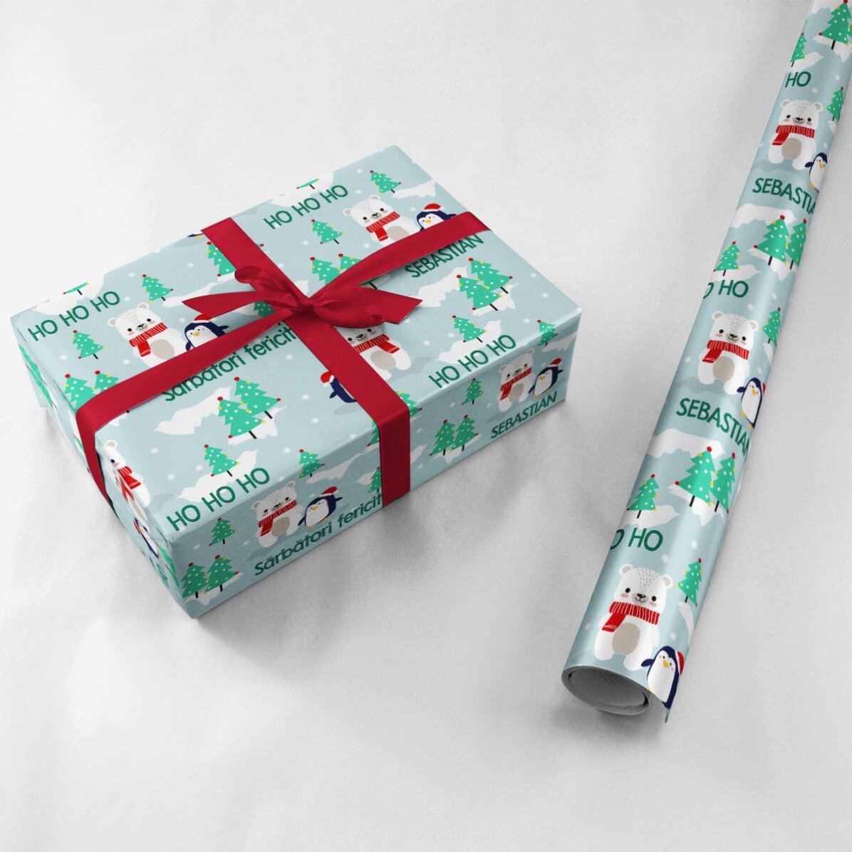 Carta da regalo personalizzata con testo per bambini - Natale