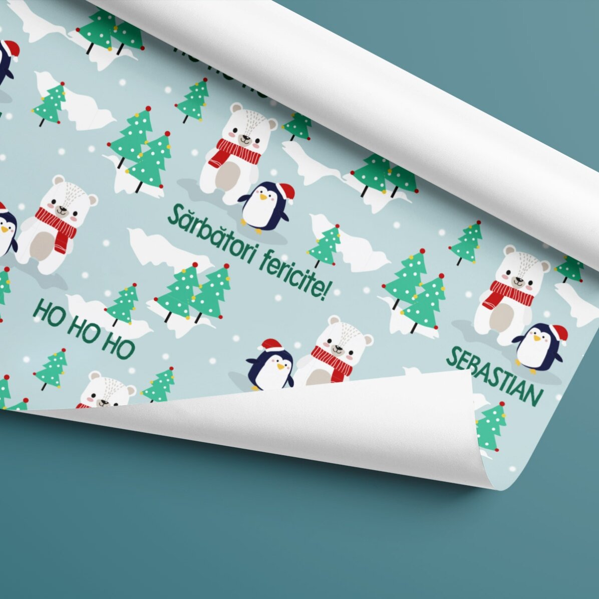 Carta da regalo personalizzata con testo per bambini - Natale