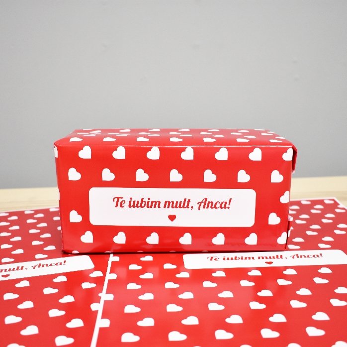 Carta da regalo personalizzata - motivo a cuoricini