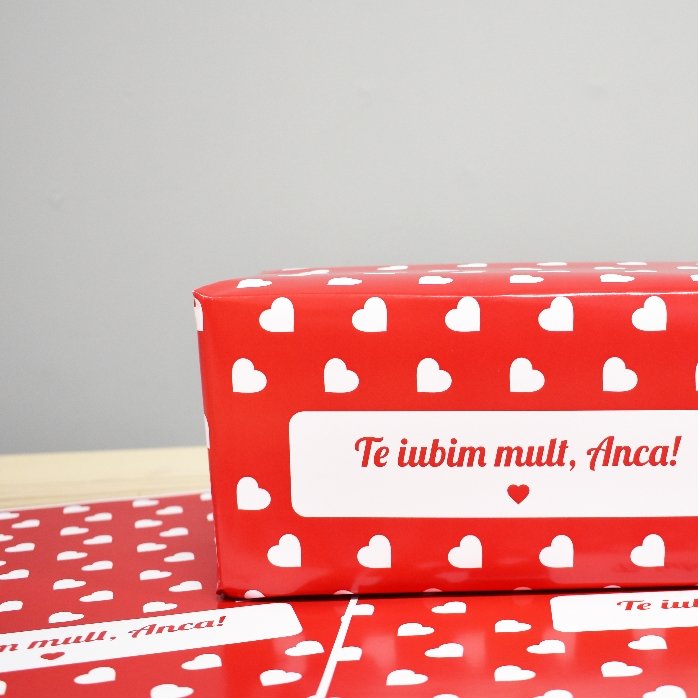 Carta da regalo personalizzata - motivo a cuoricini