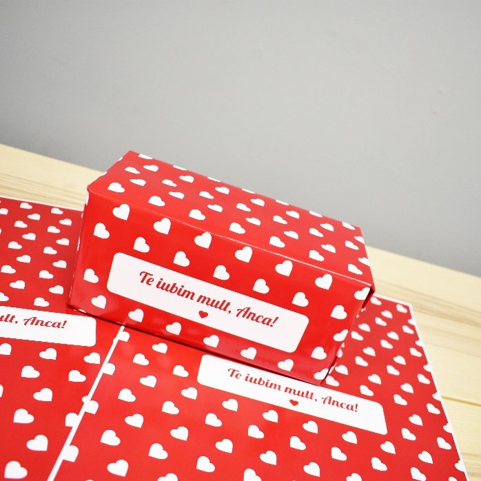 Carta da regalo personalizzata - motivo a cuoricini