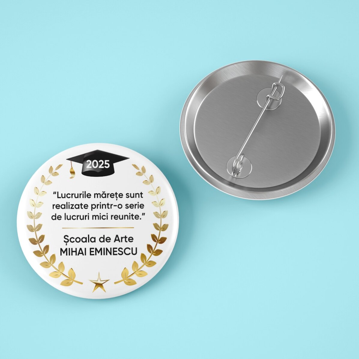 Distintivo personalizzato con messaggio - Laurea