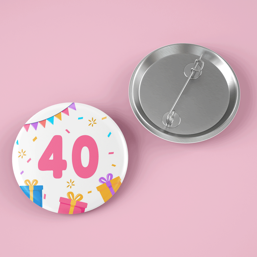 Distintivo personalizzato con messaggio - Anniversario