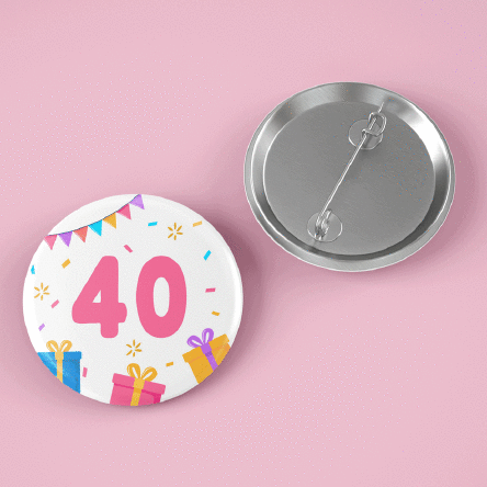 Distintivo personalizzato con messaggio - Anniversario
