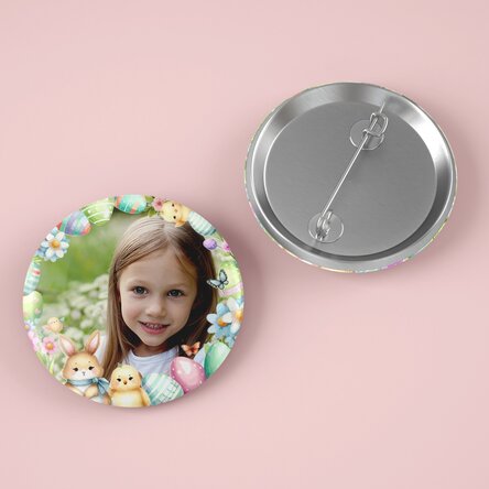 Personalised badge with photo - Easter