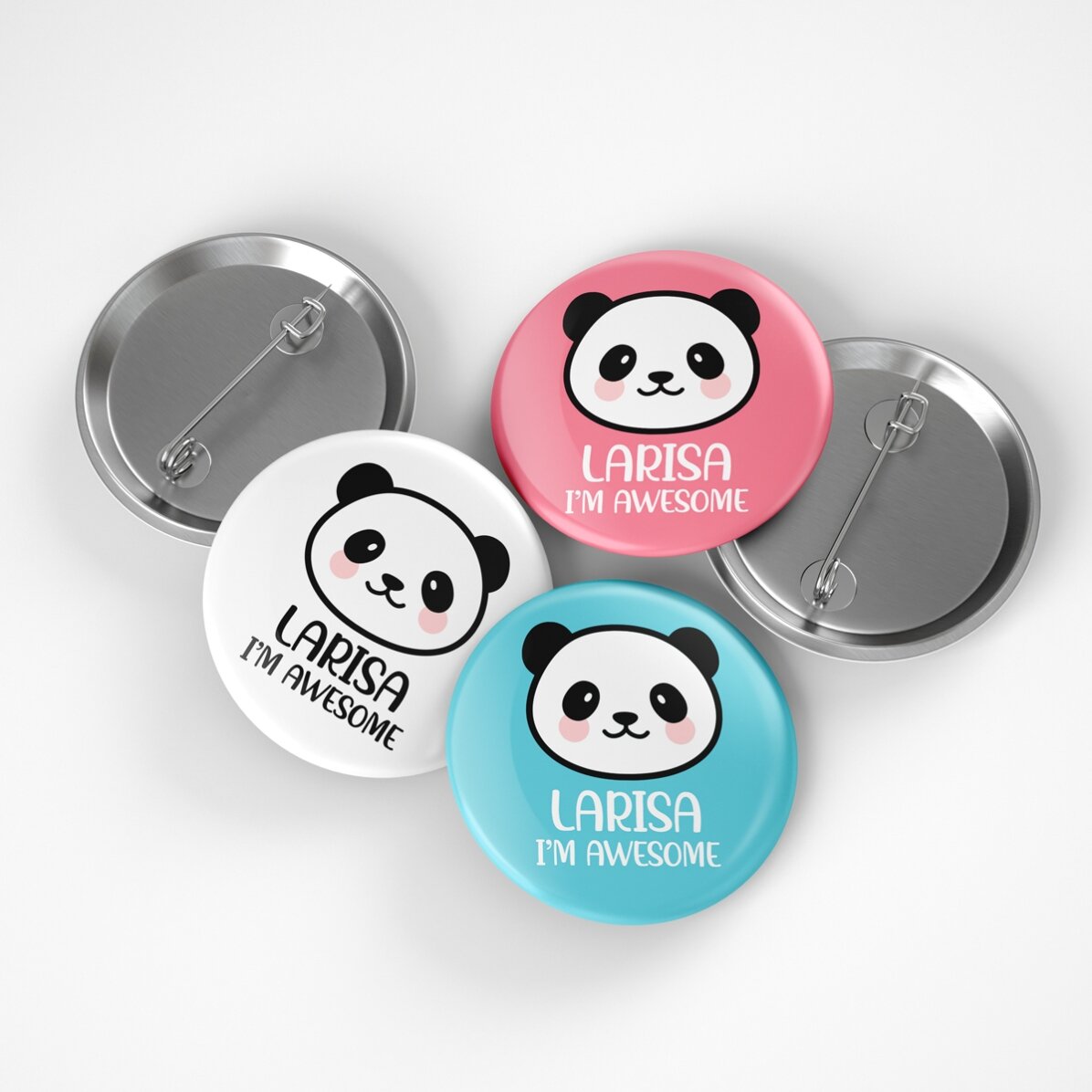 Distintivo personalizzato con scritta - Panda