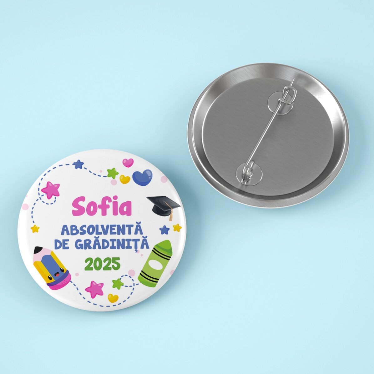 Distintivo personalizzato con dedica per la laurea - Laureato della scuola materna