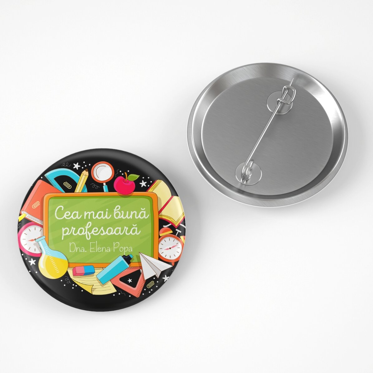Spilla personalizzata con scritta - Scuola