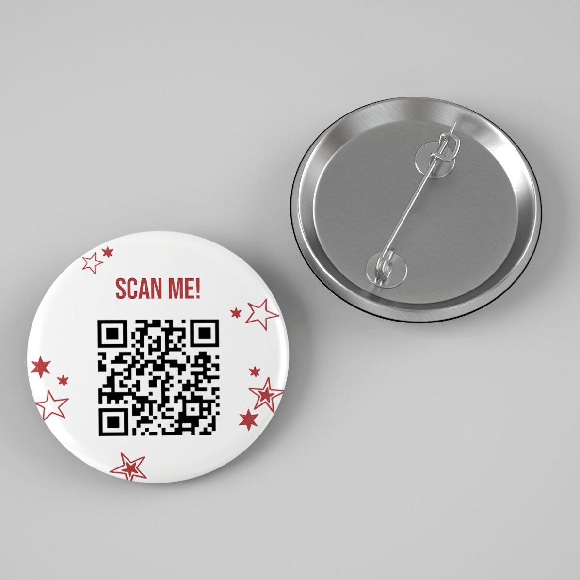 Spilla personalizzata con testo e codice QR