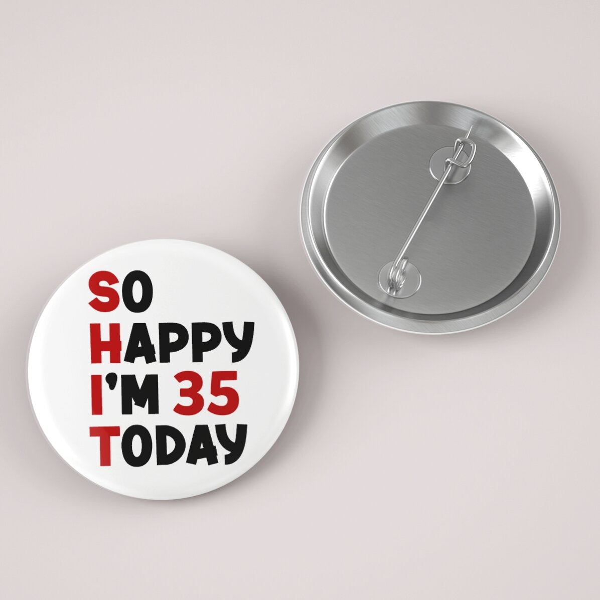 Spilla personalizzata con scritta - So happy