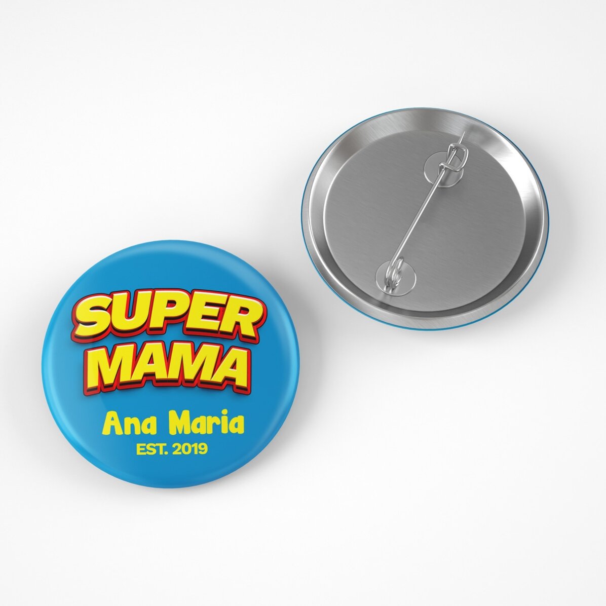 Spilla personalizzata con scritta - Super Mamma