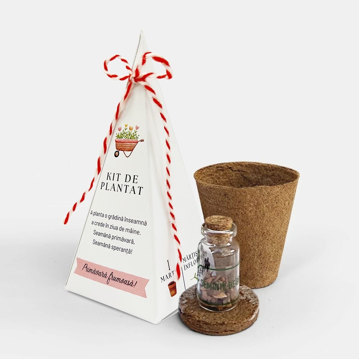 Personalised flower planting kit with message - Flowers