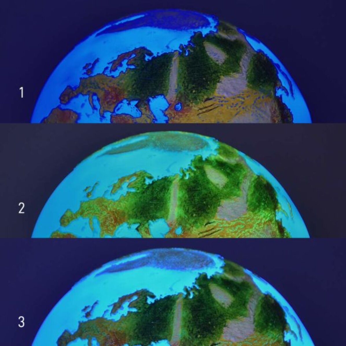 Lampada a forma di globo terrestre in 3D