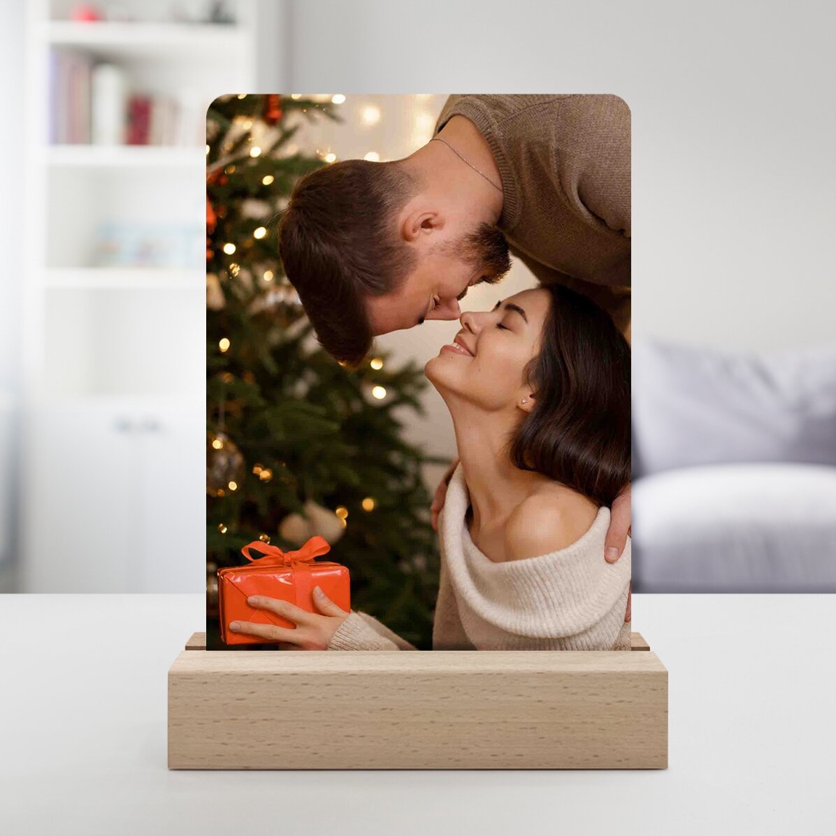 Lampada da comodino a LED personalizzata con una foto