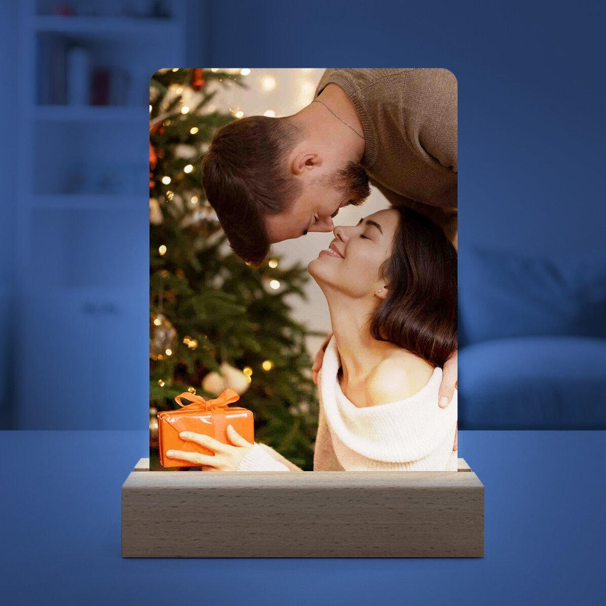 Lampada da comodino a LED personalizzata con una foto