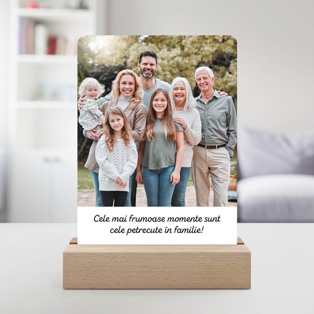 Lampada da comodino a LED personalizzata con foto e messaggio
