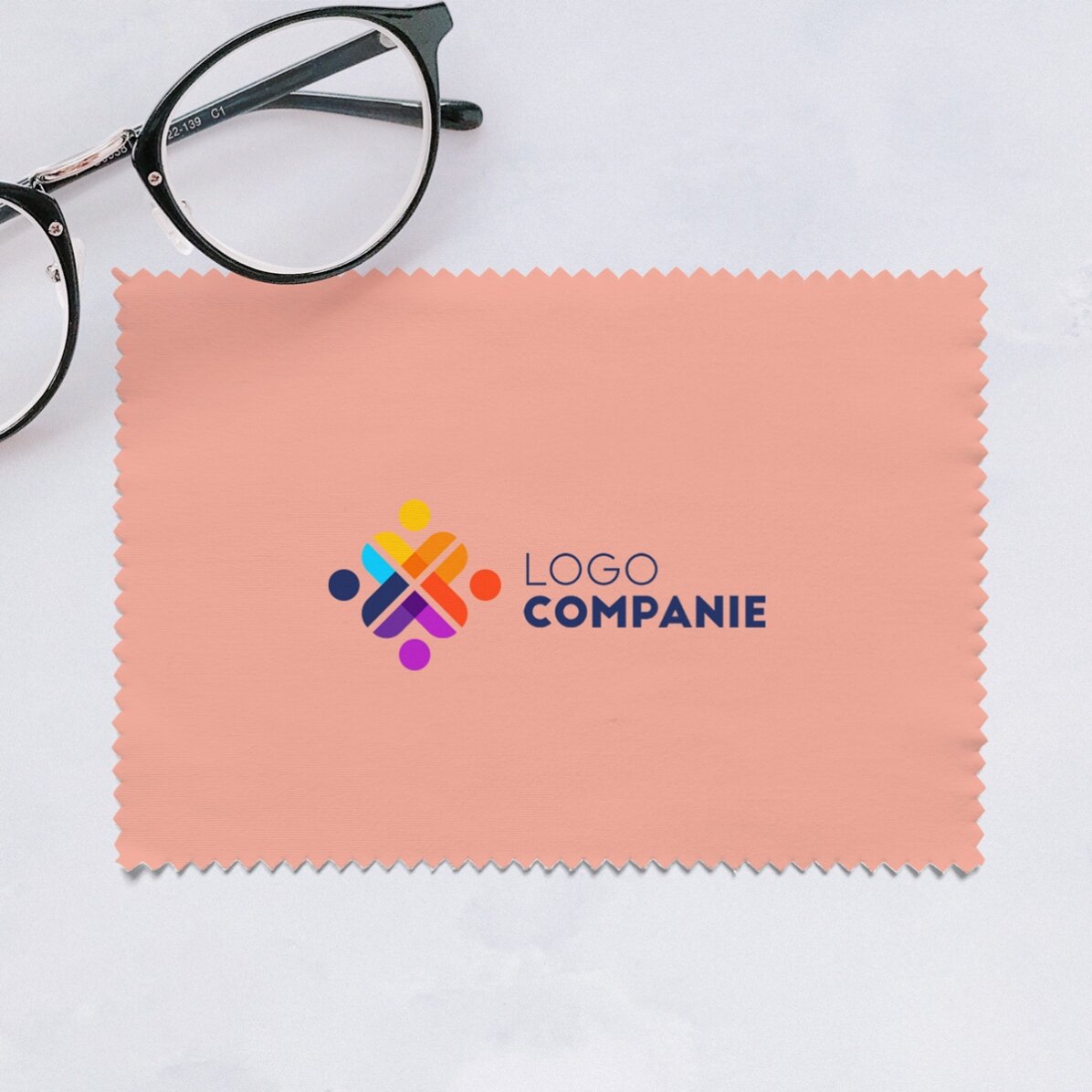 Panno per la pulizia di schermi/occhiali personalizzato con logo