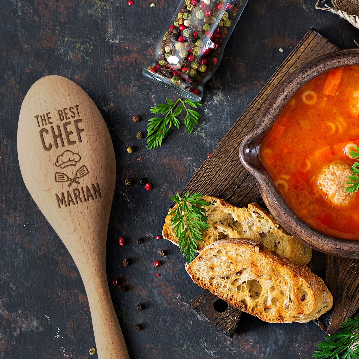 Cucchiaio di legno personalizzato - Best chef
