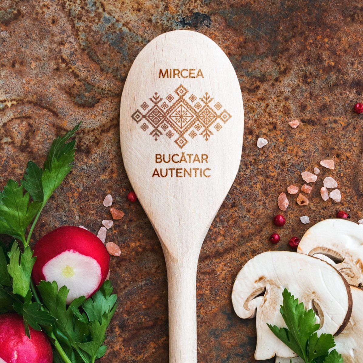 Cucchiaio di legno personalizzato - Cuoco autentico