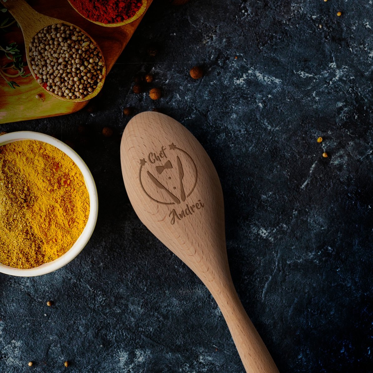 Cucchiaio di legno personalizzato - Chef