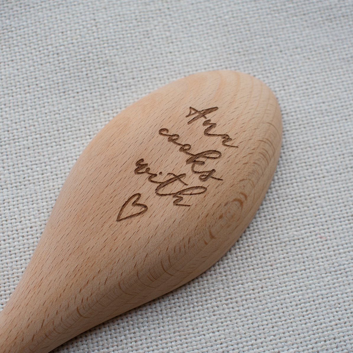 Cucchiaio di legno personalizzato - Cook with love