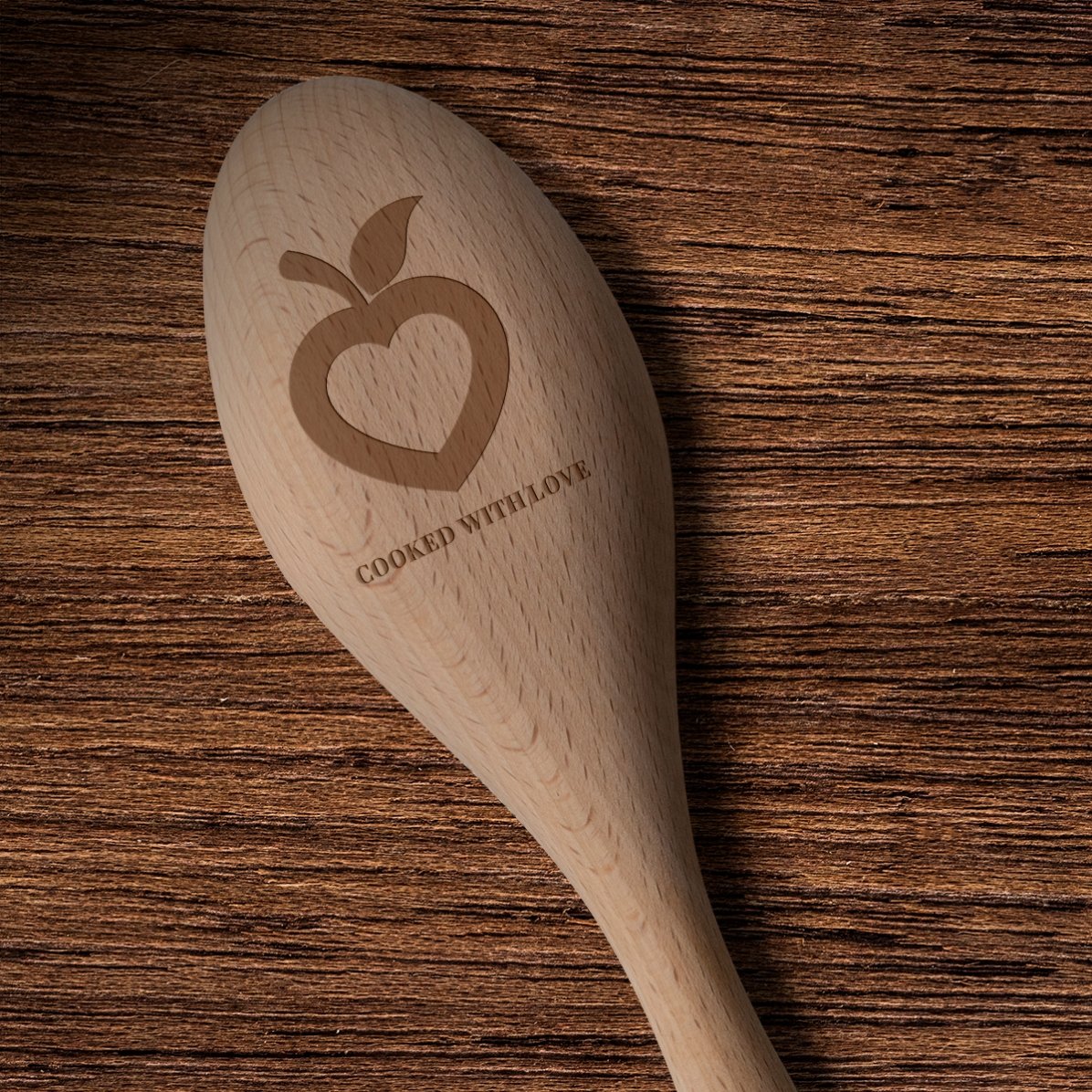 Cucchiaio di legno personalizzato - Cooked with love