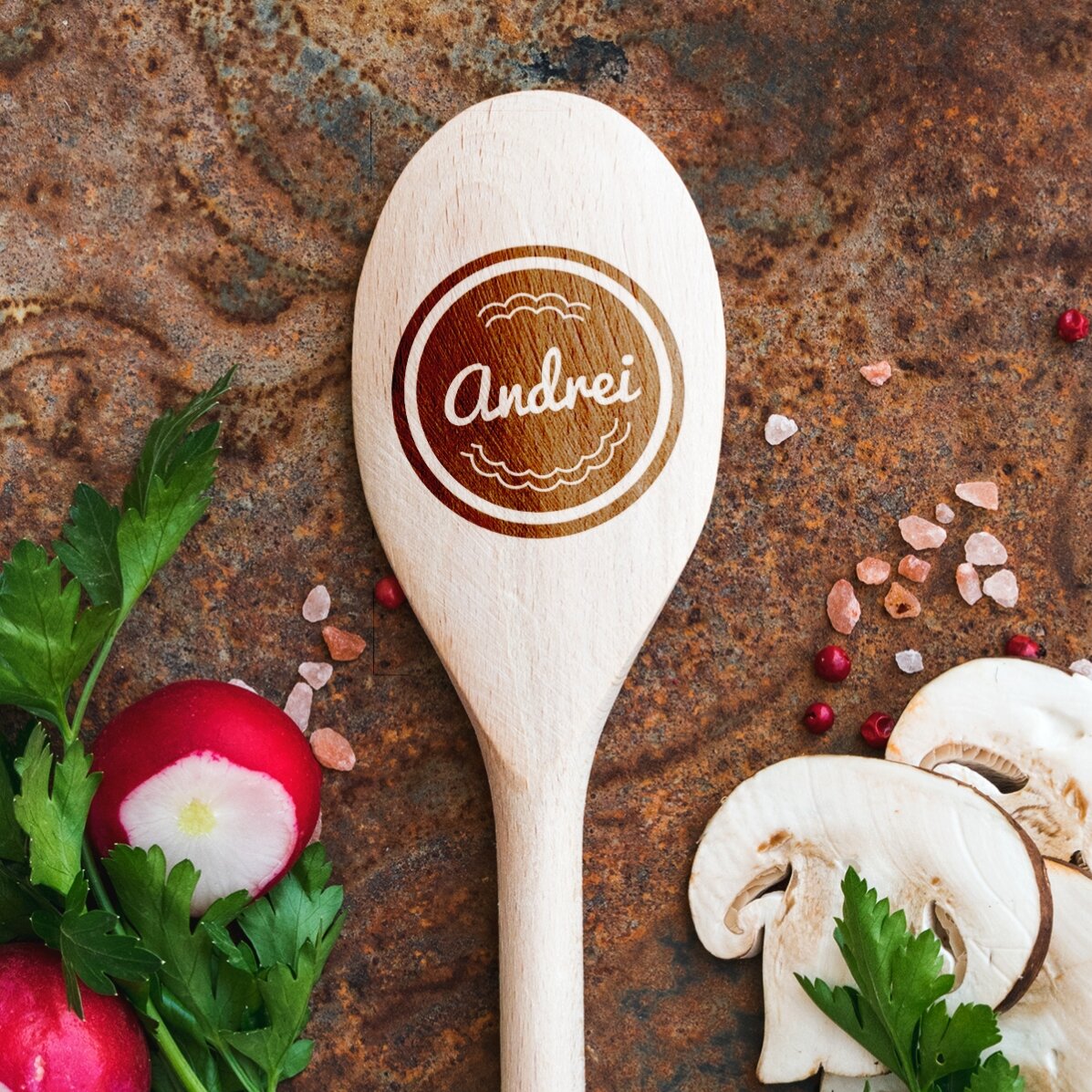Cucchiaio di legno personalizzato con il tuo nome