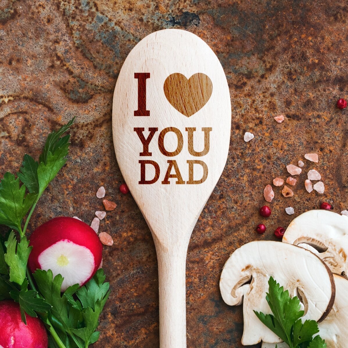 Cucchiaio di legno personalizzato - I love you