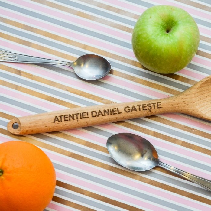 Cucchiaio di legno personalizzato - modello rotondo