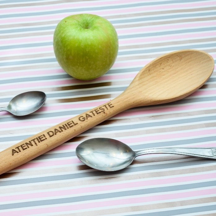 Cucchiaio di legno personalizzato - modello rotondo