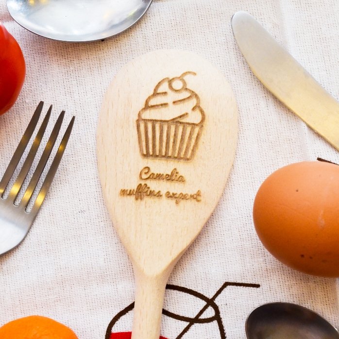 Cucchiaio di legno personalizzato - Muffins Expert