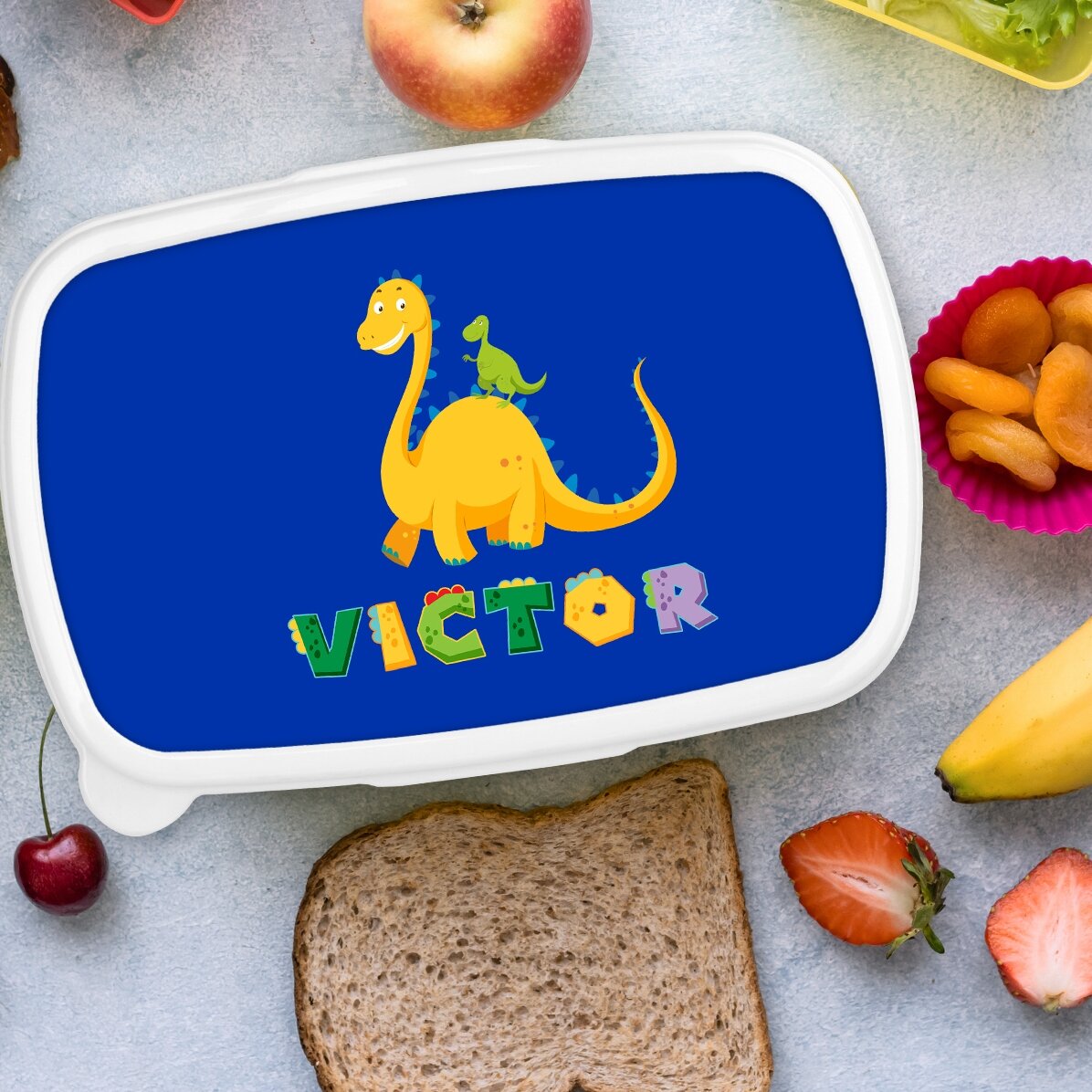 Contenitore per il pranzo, contenitore personalizzato con nome - Dino