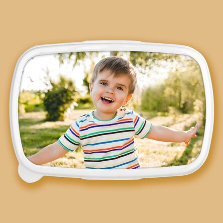 Lunch box, personalised casserole dish with photo