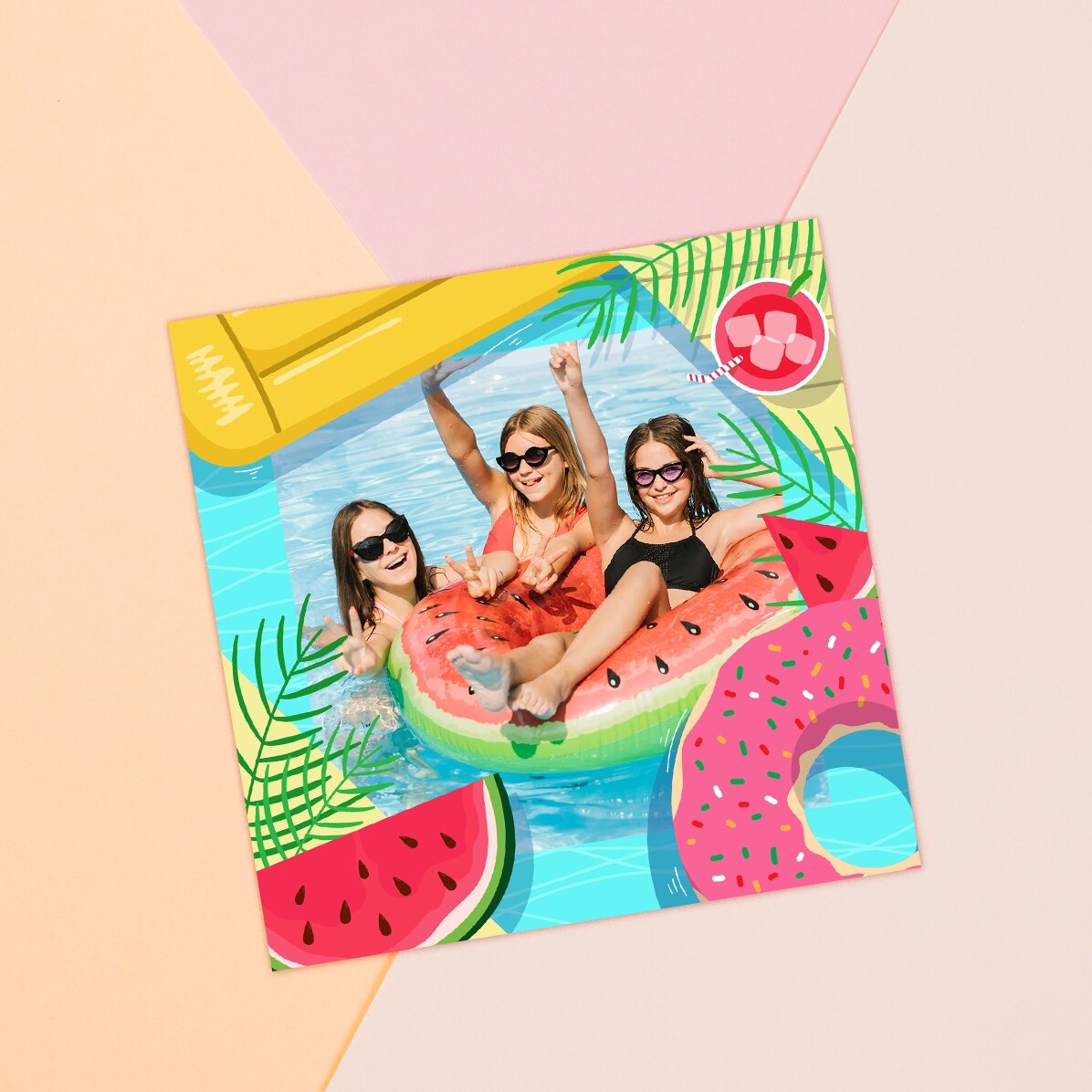 Magnete 10x10 personalizzato con una foto - Summer time!