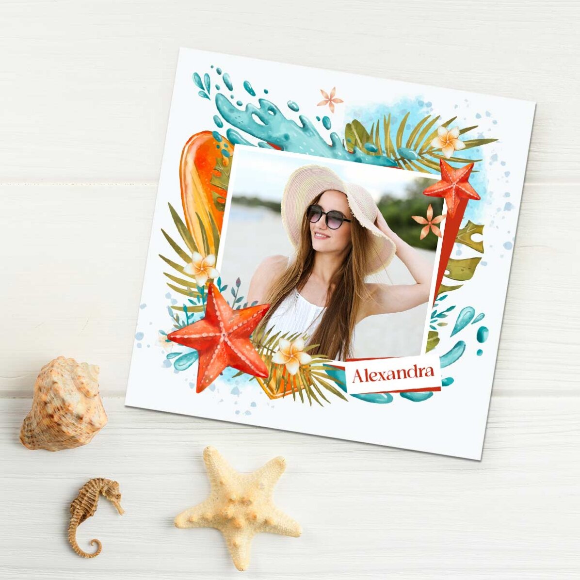 Magnete 10x10 personalizzato con foto e nome - Vacanze