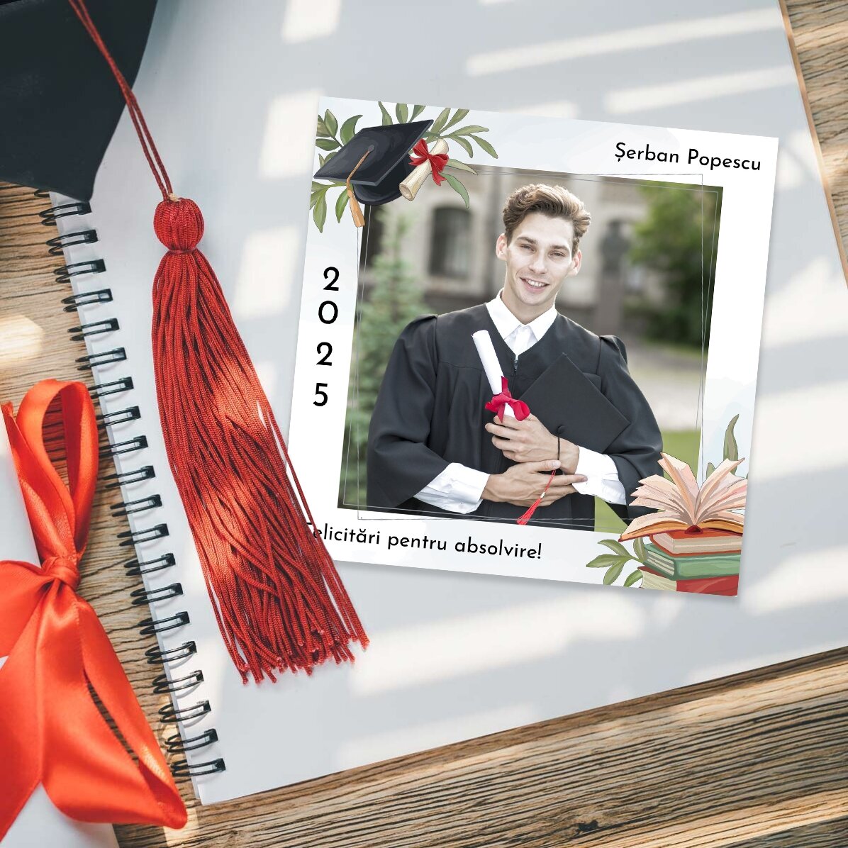 Magnete 10x10 personalizzato con foto e testo - Biglietti di auguri per la laurea