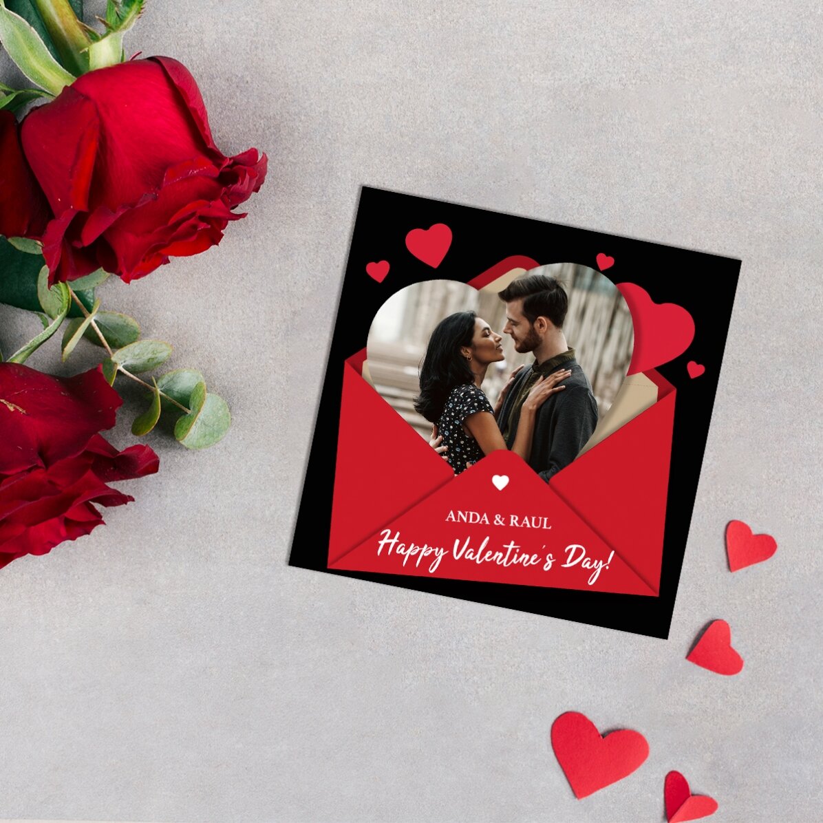 Magnete 10x10 personalizzato con foto e testo - Ti amo