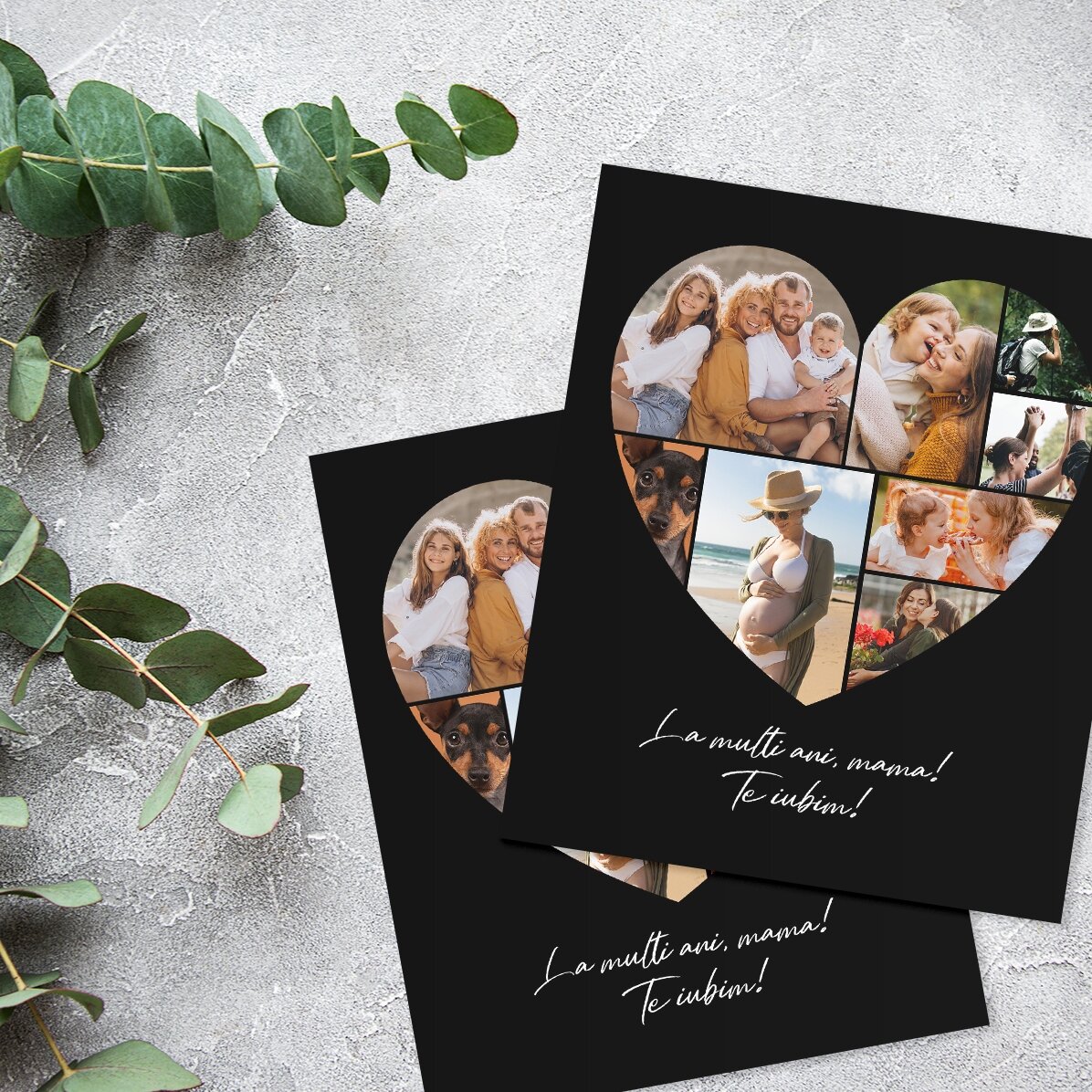 Magnete personalizzato 10x12 cm con 8 foto a forma di cuore