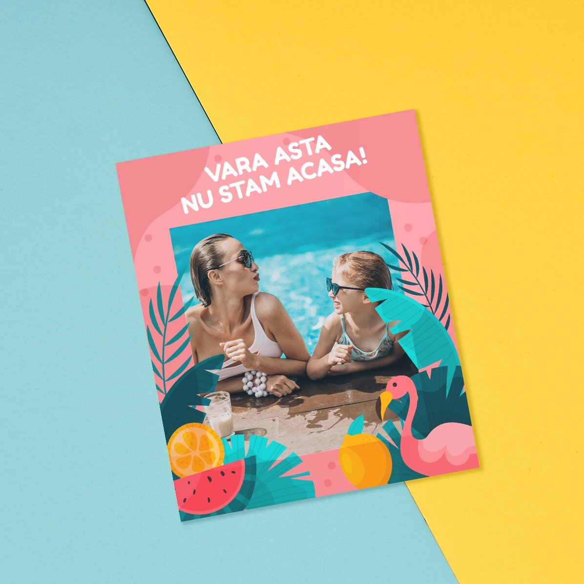Magnete personalizzato 10x12 cm con foto e testo - Summer fun