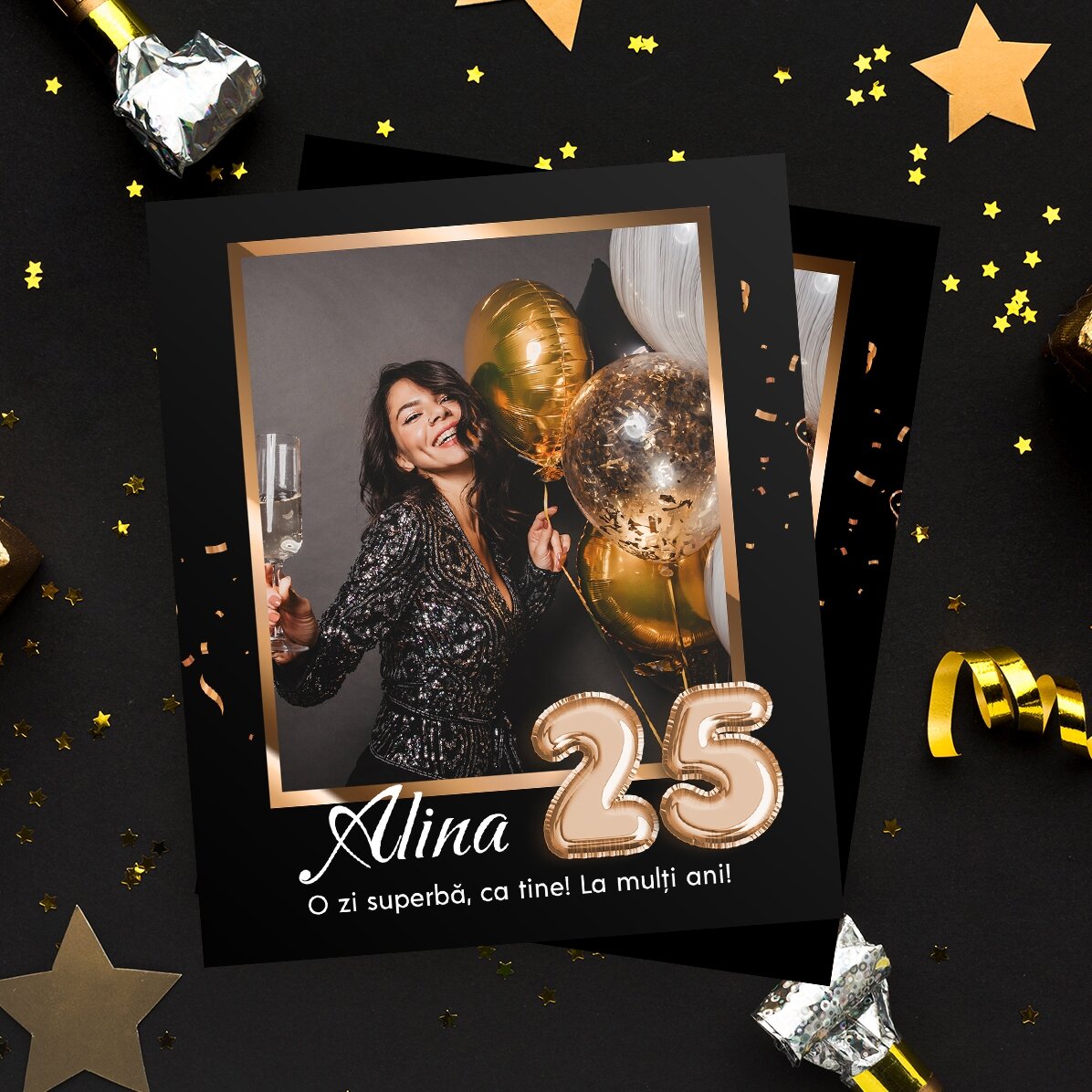 Magnete personalizzato 10x12 cm con foto e numero - Buon compleanno!