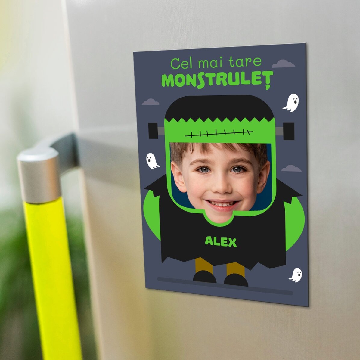 Magnete personalizzato 10x15 cm con foto e testo - Frankenstein
