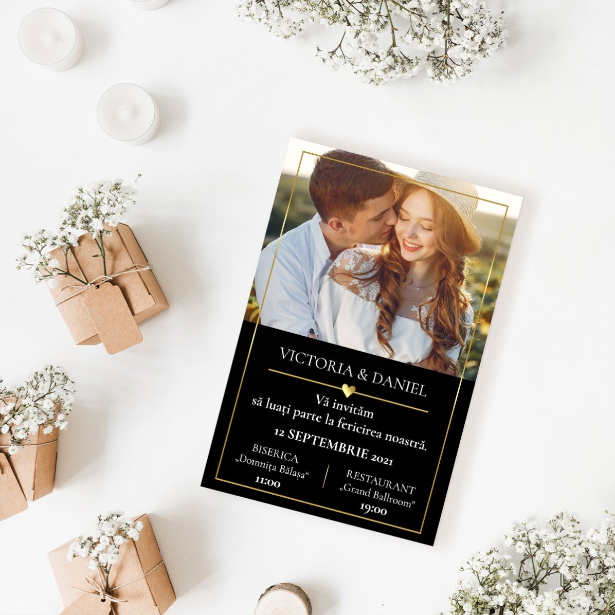 Magnete personalizzato 10x15 cm con foto e testo - Invito