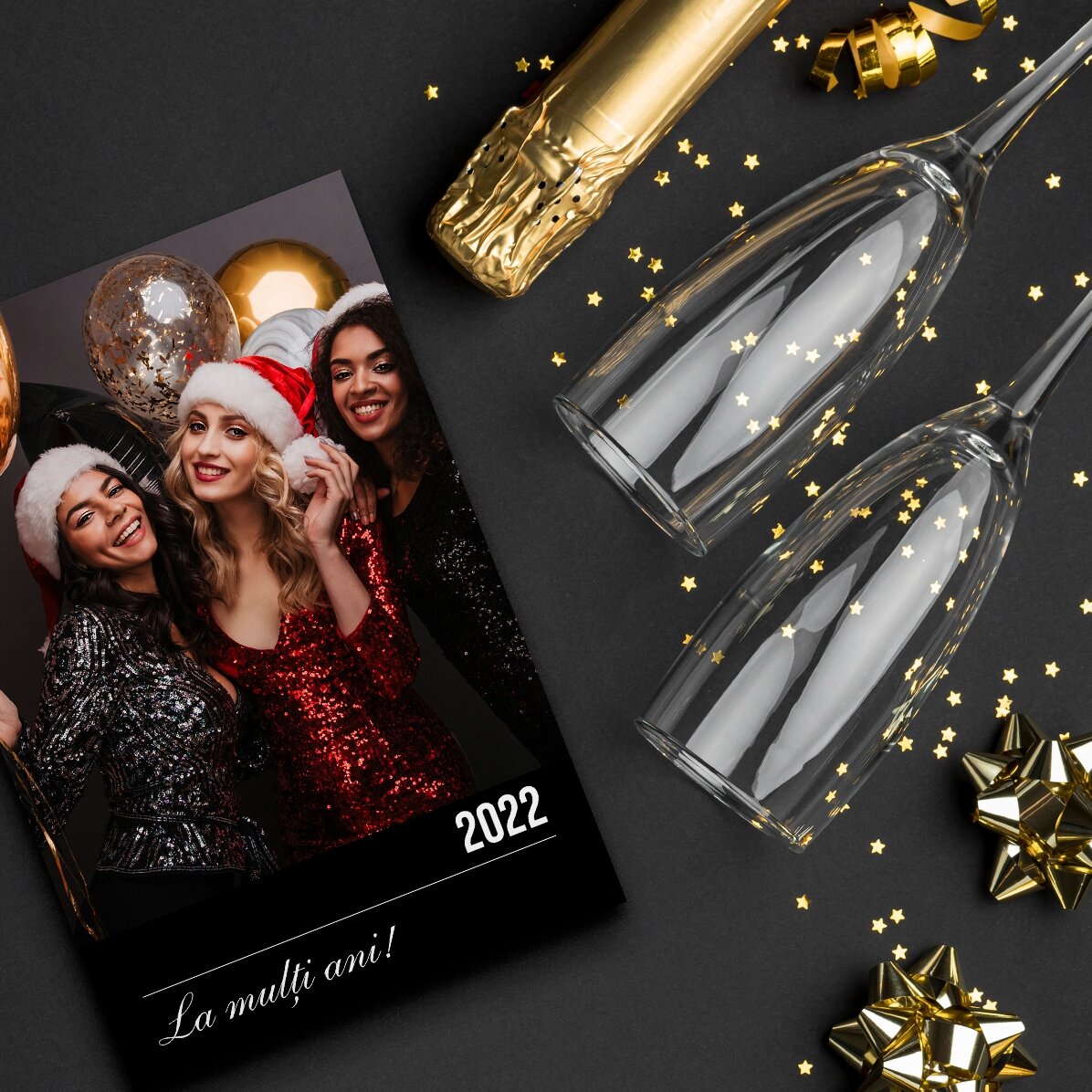 Magnete personalizzato 10x15 cm con testo e foto - Buon Anno Nuovo